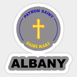 ALBANY NEW YORK PATRON SAINT Sticker